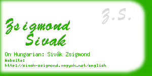 zsigmond sivak business card