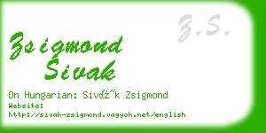 zsigmond sivak business card